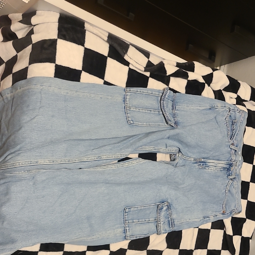 Extra High Rise Sky Hi Wide Leg Cargos